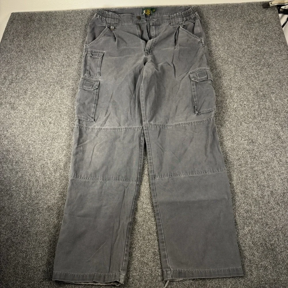 Cabela's Outdoor Gear Men's Pants 35 Reg 100% Cotton Gray Hiking Work 900037 Y2K